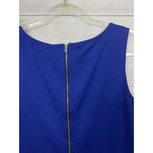LOFT Colorblock Sheath Dress Blue/Black Small - Picture 7 of 12